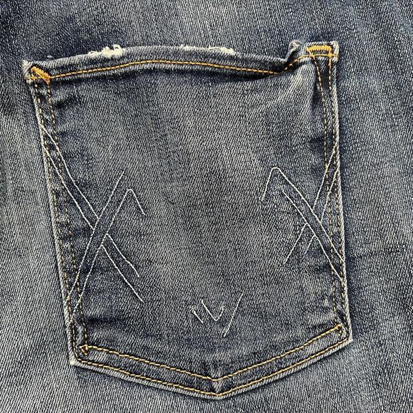 McGuire Anthro Size 28 Jeans Tuxedo Striped Vintage Mid Rise Slim Stretch Denim - Picture 8 of 16